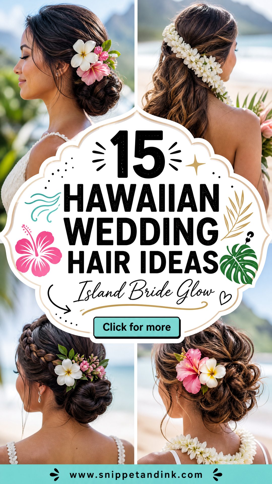 15 Hawaiian Wedding Hair Ideas for a Dreamy Island Bride - 15 Hawaiian Wedding Hair Ideas for a Dreamy Island Bride