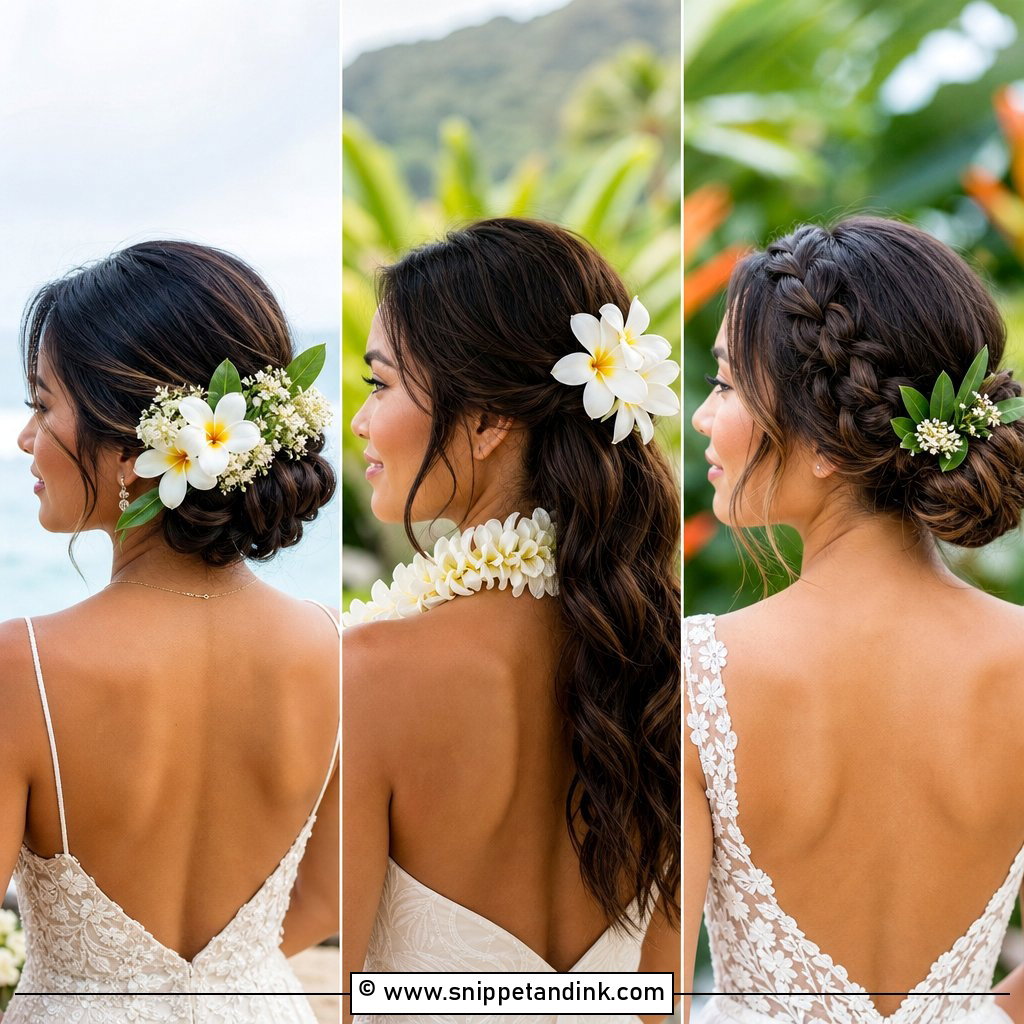 15 Hawaiian Wedding Hair Ideas for a Dreamy Island Bride