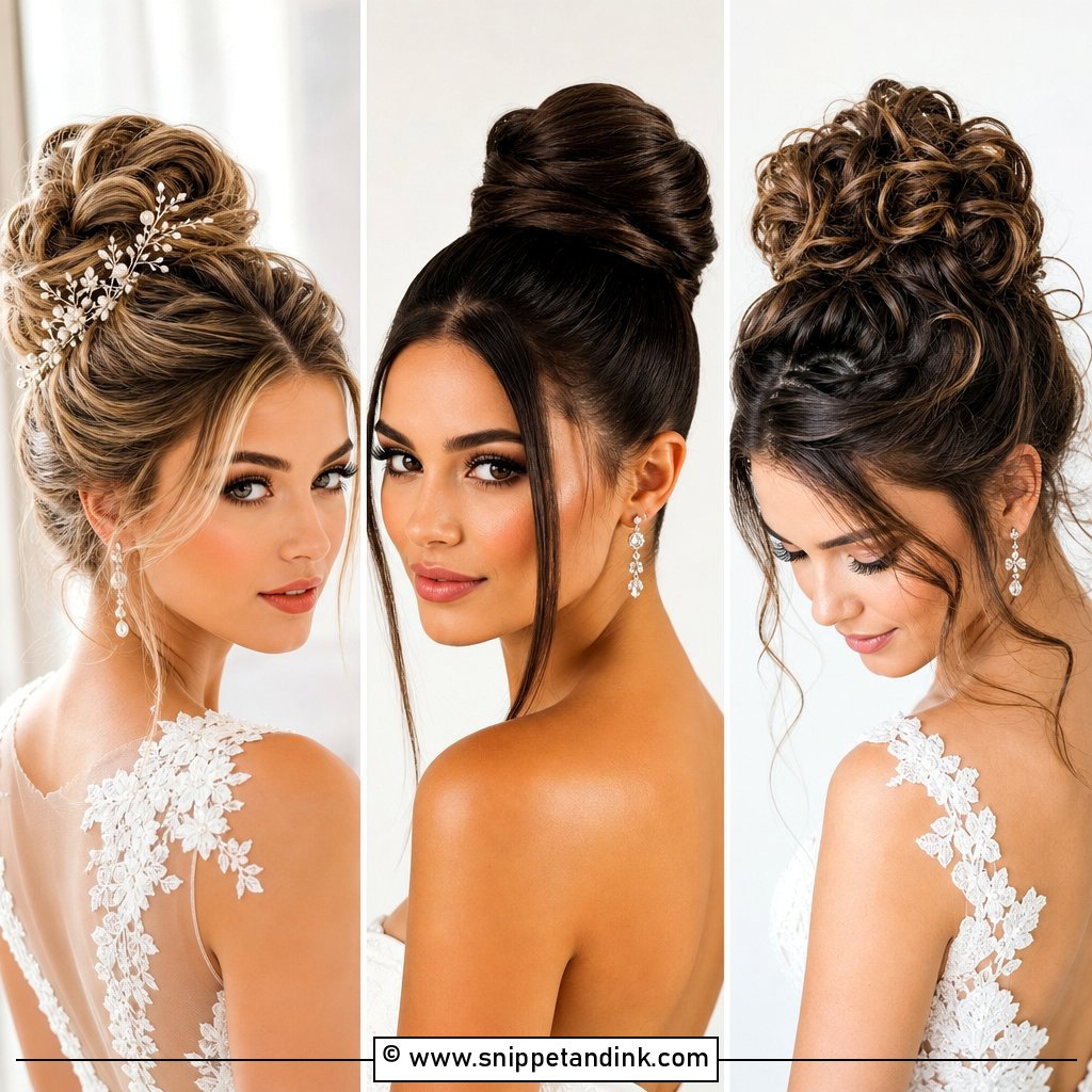 15 High Updo Wedding Hair Ideas for Elegant Modern Brides