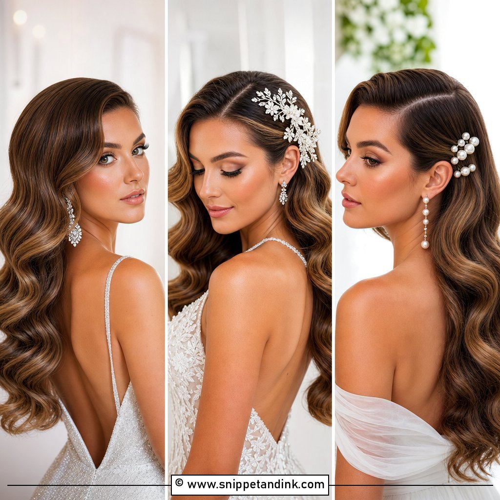 15 Hollywood Glam Curls Wedding Ideas for Vintage Brides