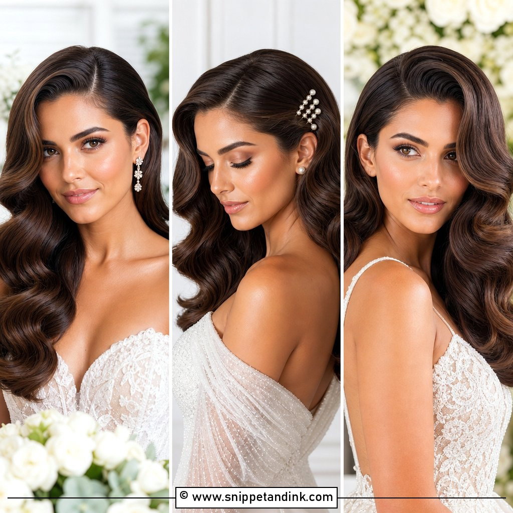 15 Hollywood Waves Wedding Hairstyle Ideas for Glam Brides
