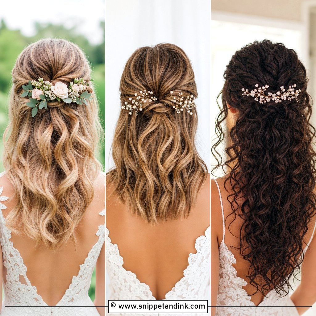 15 How to Half-Up Half-Down Wedding Hair Ideas Made Easy