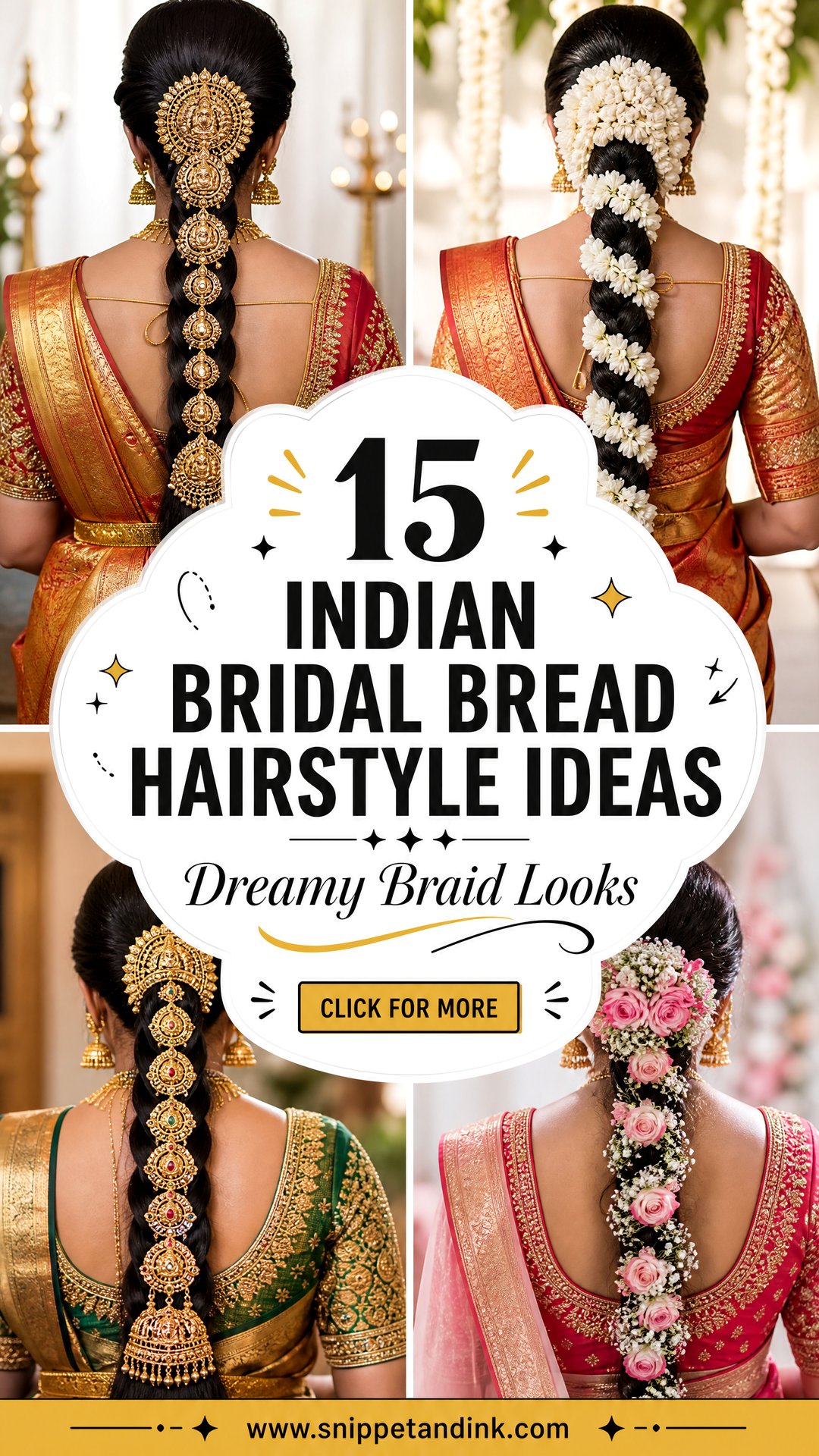 15 Indian Bridal Bread Hairstyle Ideas for a Dreamy Look - 15 Indian Bridal Bread Hairstyle Ideas for a Dreamy Look