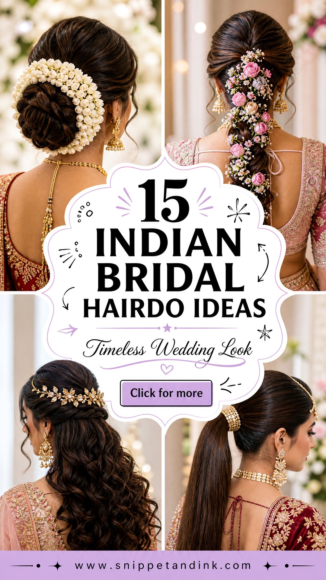 15 Indian Bridal Hairdo Ideas for a Timeless Wedding Look - 15 Indian Bridal Hairdo Ideas for a Timeless Wedding Look