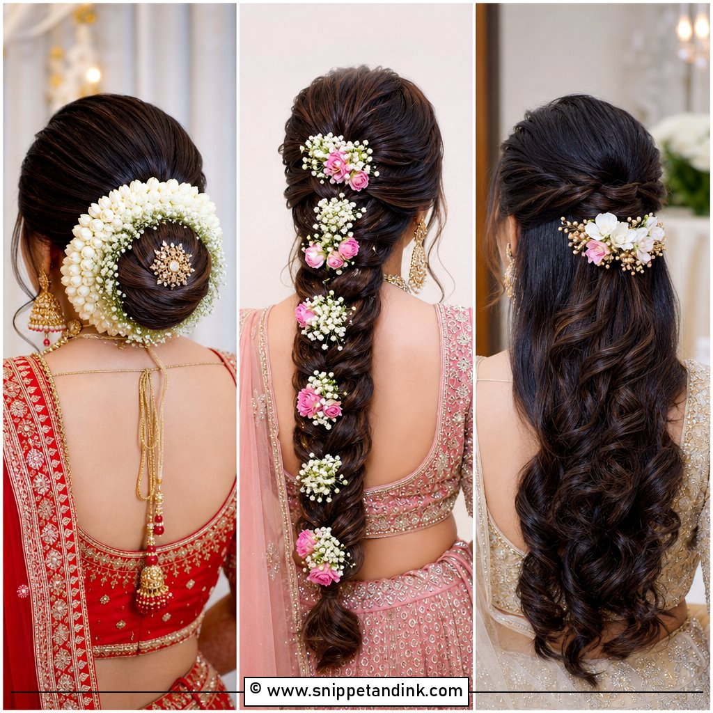 15 Indian Bridal Hairdo Ideas for a Timeless Wedding Look