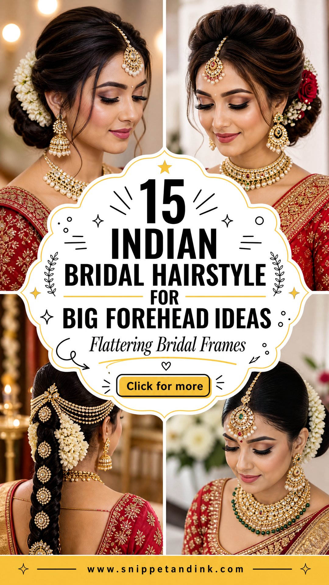 15 Indian Bridal Hairstyle for Big Forehead Ideas That Flatter - 15 Indian Bridal Hairstyle for Big Forehead Ideas That Flatter