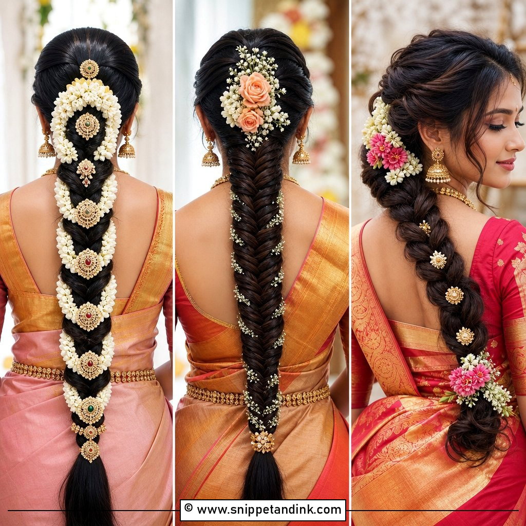 15 Indian Bridal Hairstyles for Long Hair Brides Will Love