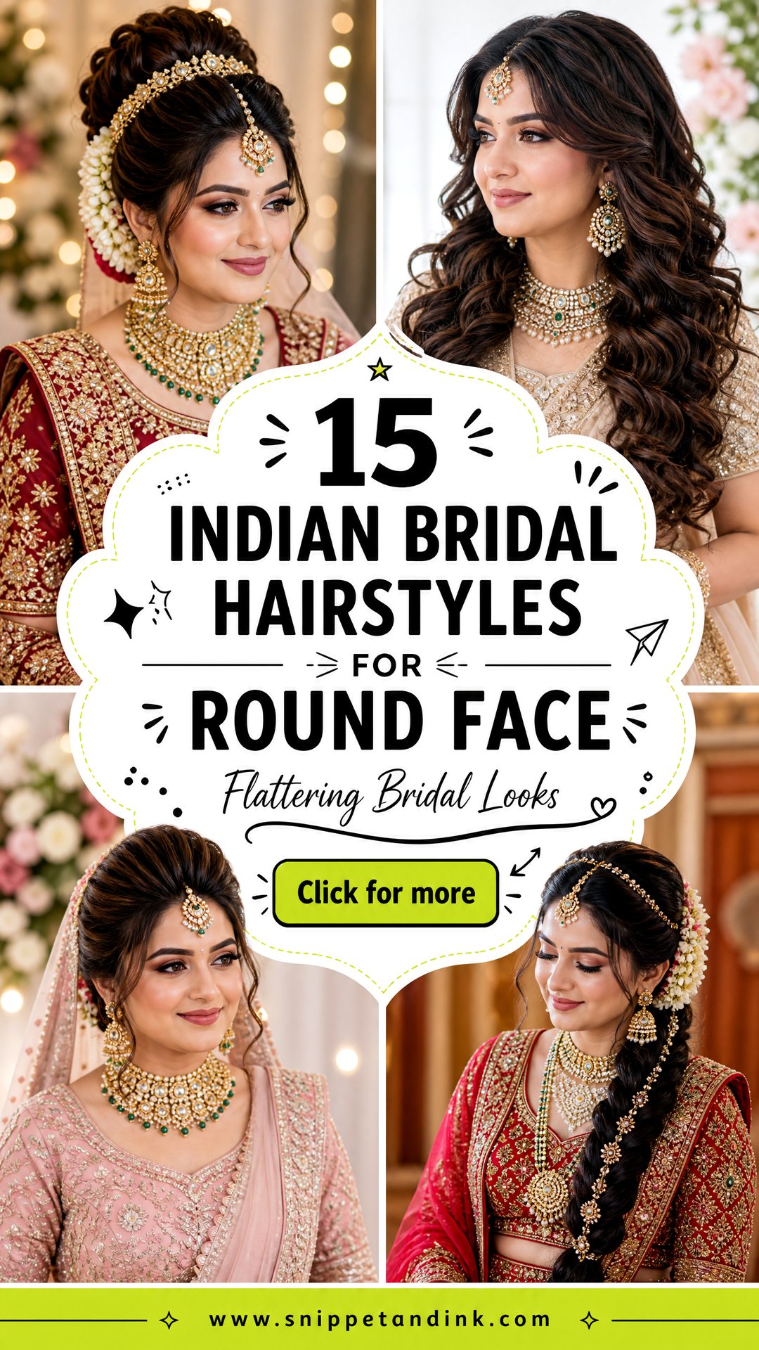 15 Indian Bridal Hairstyles for Round Face Flattering Looks - 15 Indian Bridal Hairstyles for Round Face: Flattering Looks