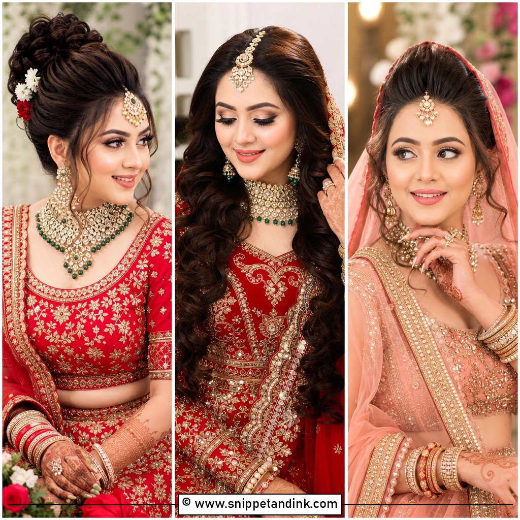 15 Indian Bridal Hairstyles for Round Face Flattering Looks