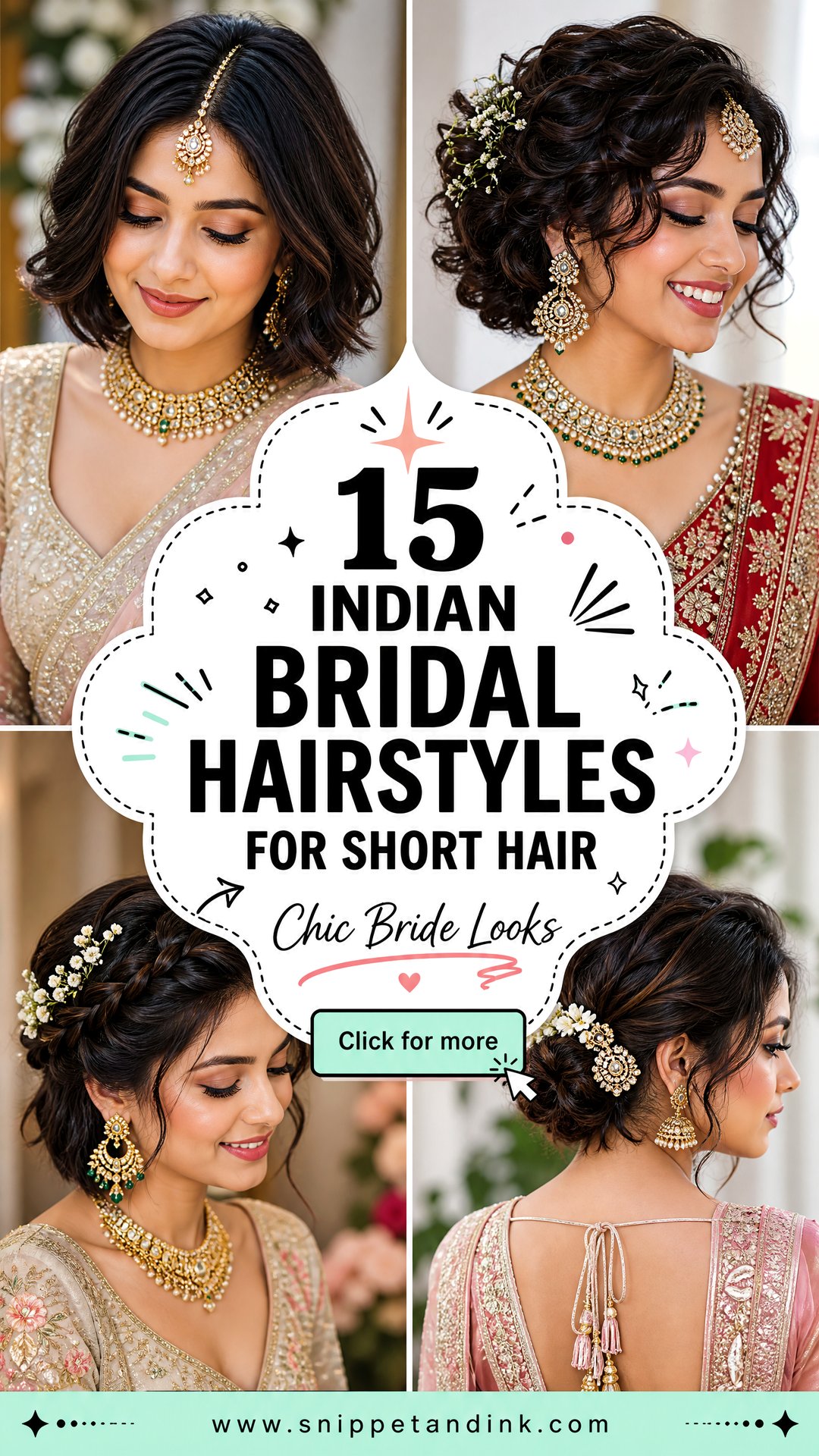 15 Indian Bridal Hairstyles for Short Hair Chic Bride Looks - 15 Indian Bridal Hairstyles for Short Hair: Chic Bride Looks