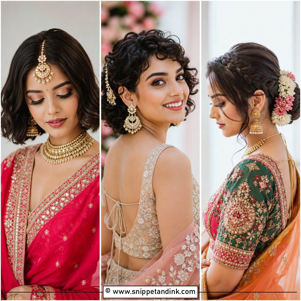 15 Indian Bridal Hairstyles for Short Hair Chic Bride Looks
