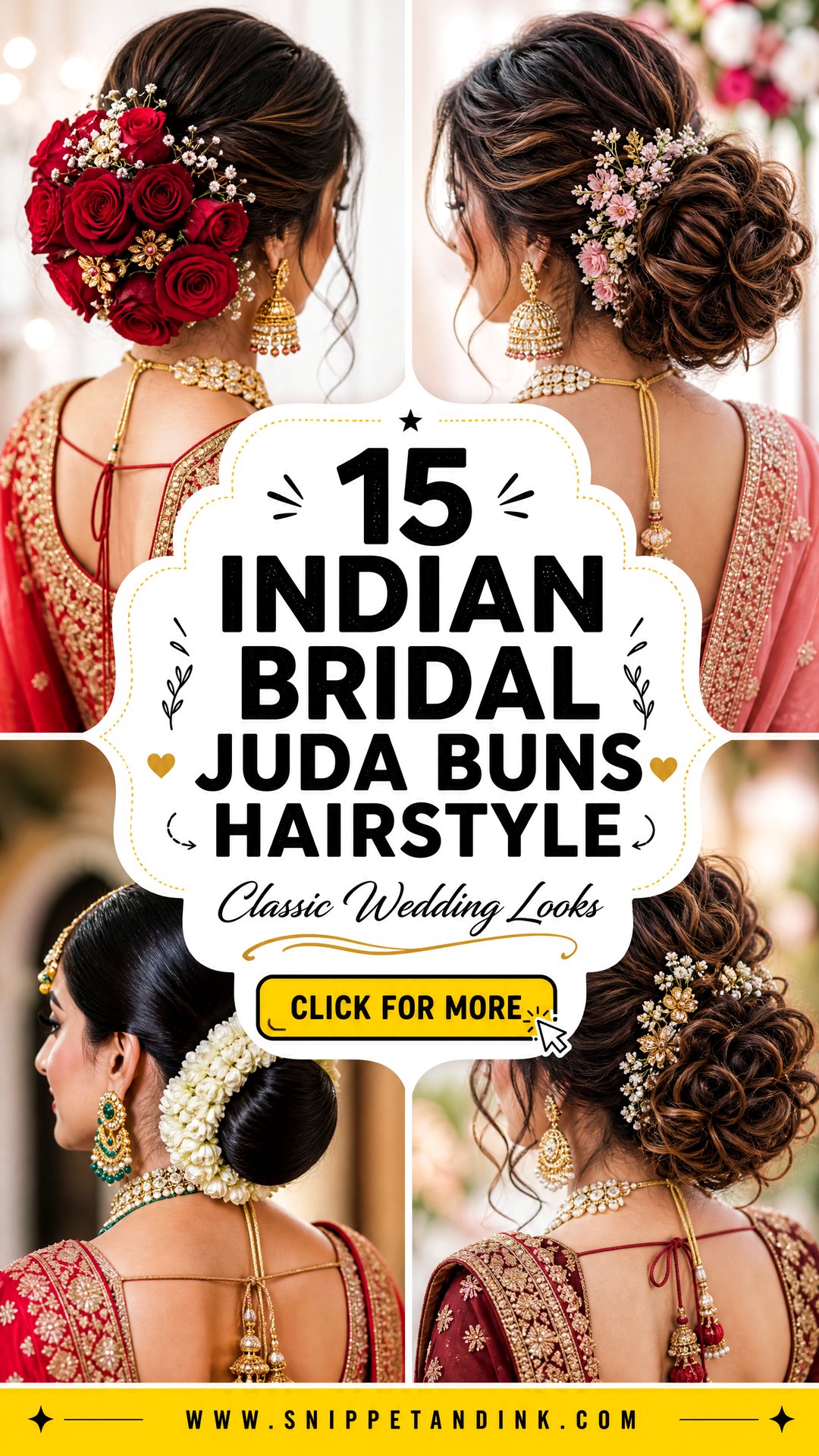 15 Indian Bridal Juda Buns Hairstyle Classic Wedding Looks - 15 Indian Bridal Juda Buns Hairstyle: Classic Wedding Looks