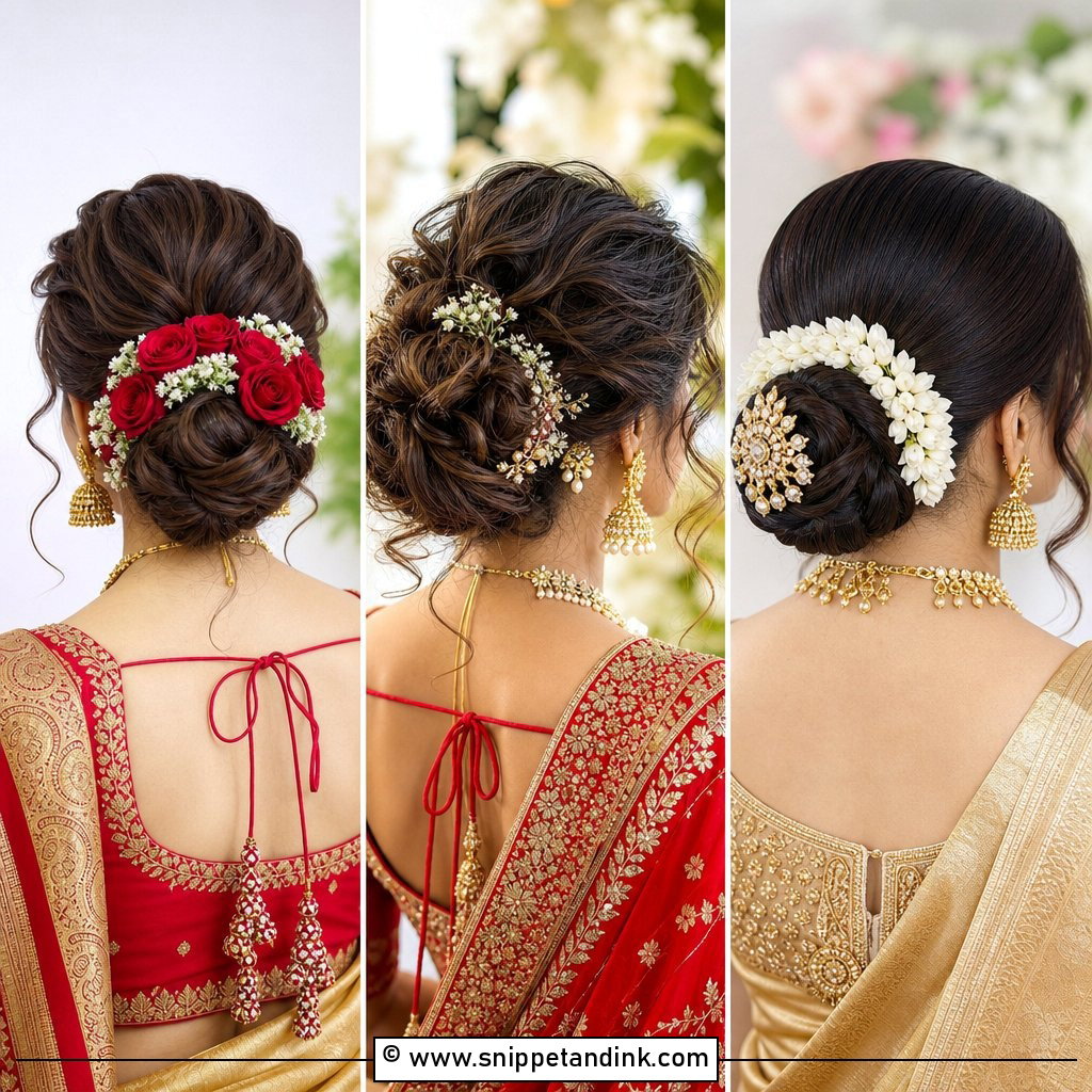 15 Indian Bridal Juda Buns Hairstyle Classic Wedding Looks