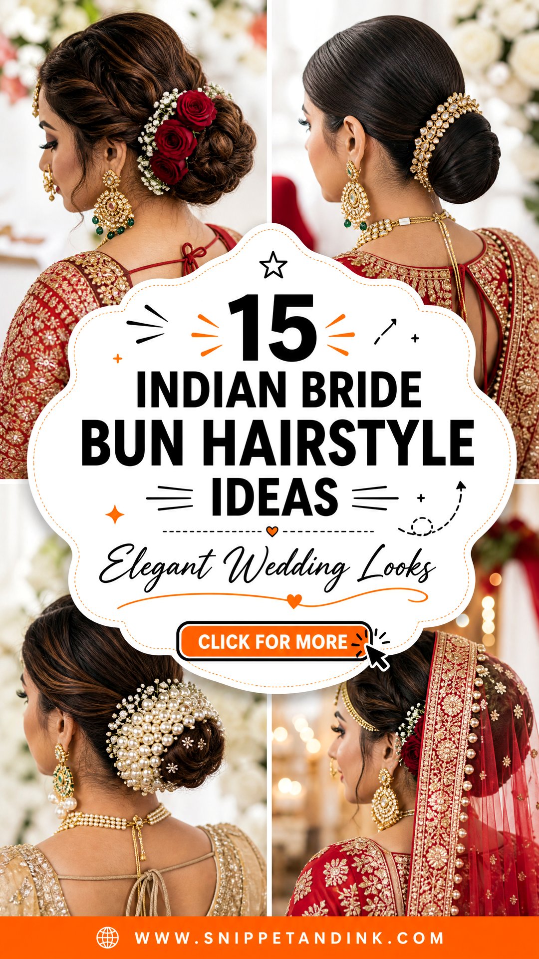 15 Indian Bride Bun Hairstyle Ideas Elegant Wedding Looks - 15 Indian Bride Bun Hairstyle Ideas: Elegant Wedding Looks