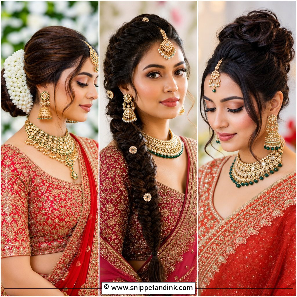 15 Indian Bride Wedding Hairstyles Stunning Big-Day Looks