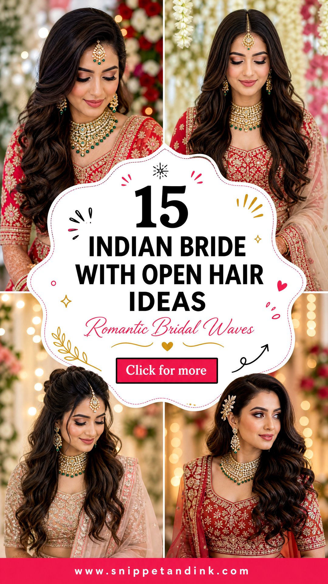 15 Indian Bride with Open Hair Ideas Romantic Wedding Looks - 15 Indian Bride with Open Hair Ideas: Romantic Wedding Looks