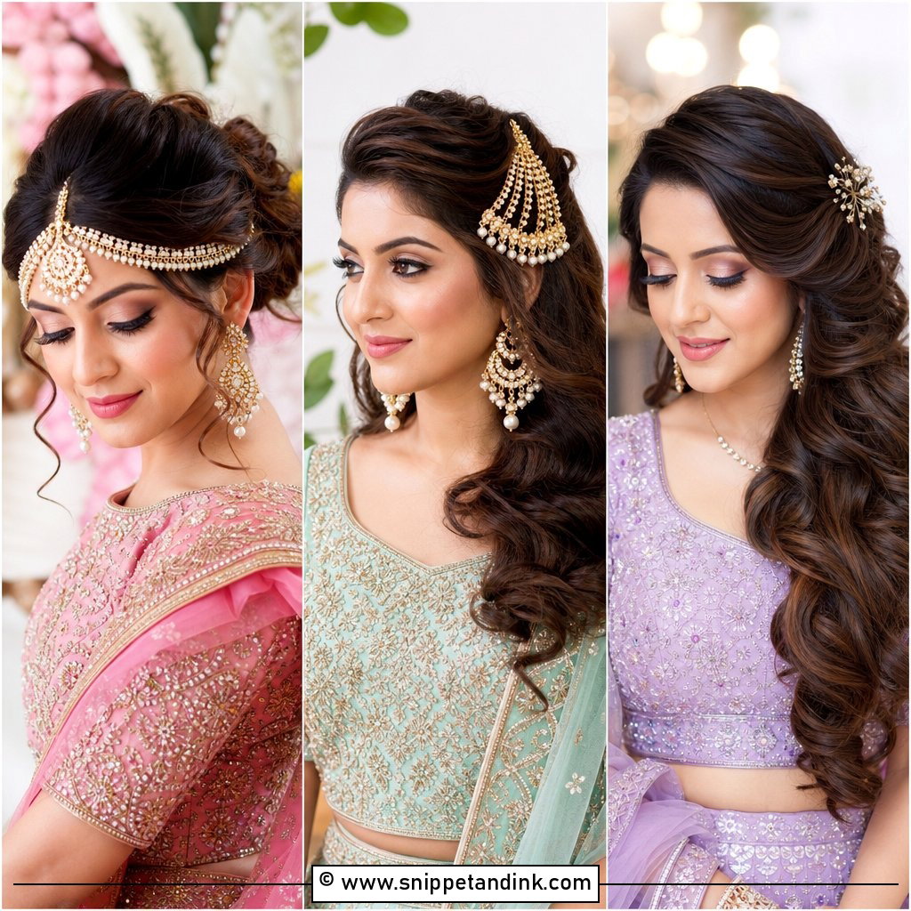 15 Indian Front Look Engagement Hairstyles Chic Bride Ideas