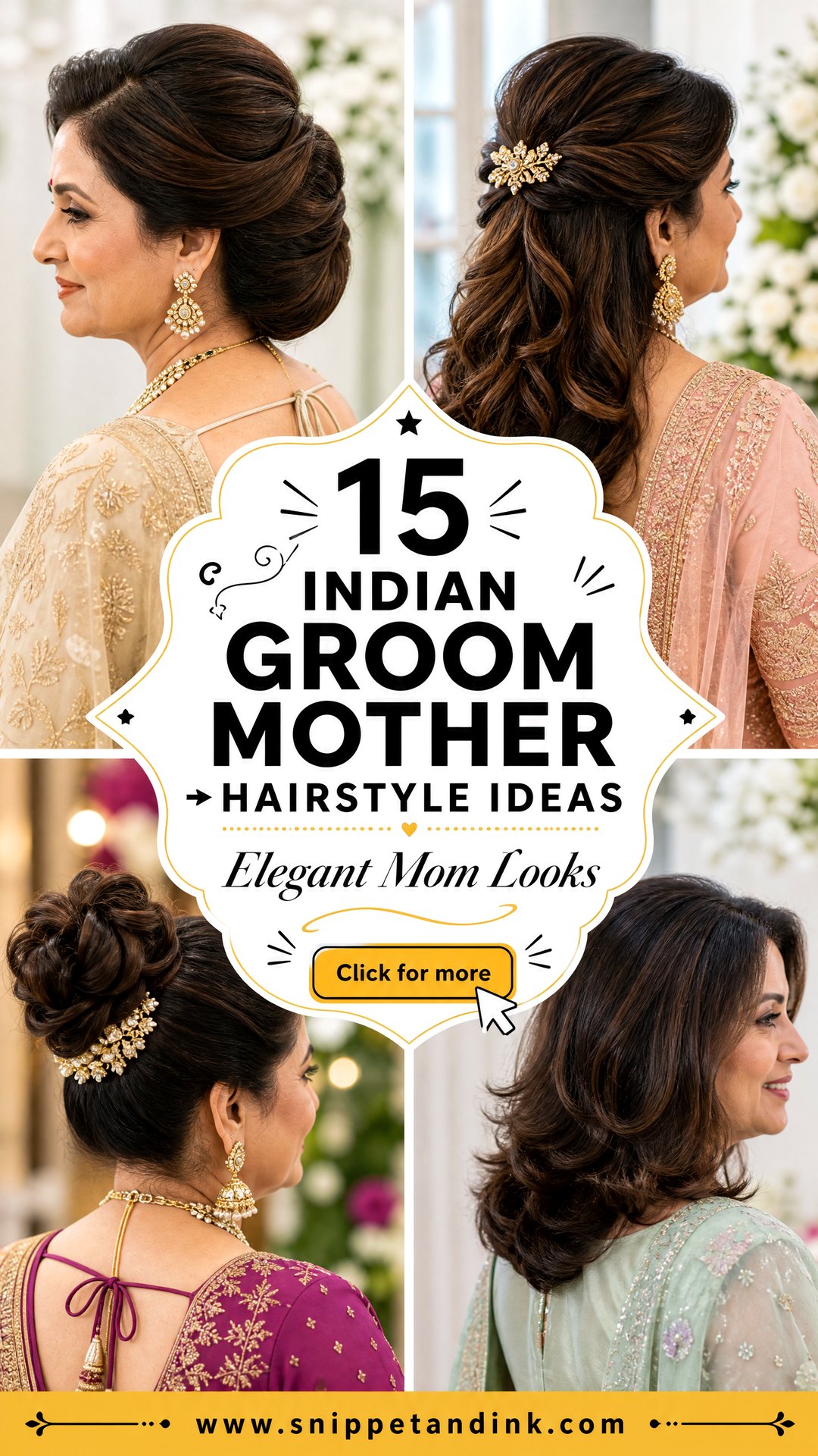15 Indian Groom Mother Hairstyle Ideas Elegant Mom Looks - 15 Indian Groom Mother Hairstyle Ideas: Elegant Mom Looks