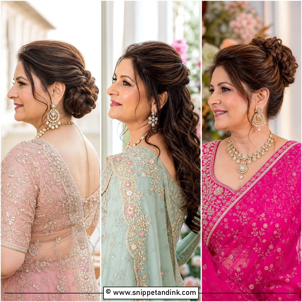 15 Indian Groom Mother Hairstyle Ideas Elegant Mom Looks