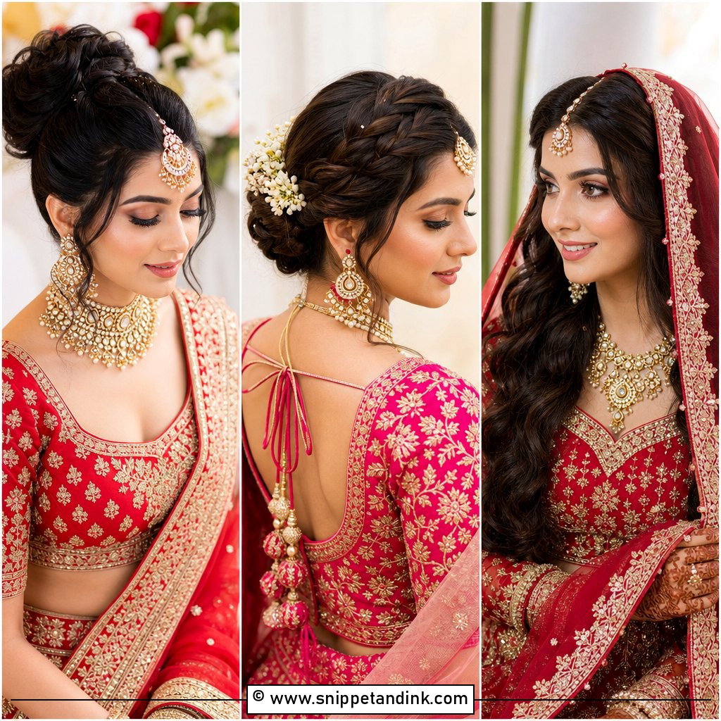 15 Indian Hair Styles for Bridal Stunning Wedding Inspiration