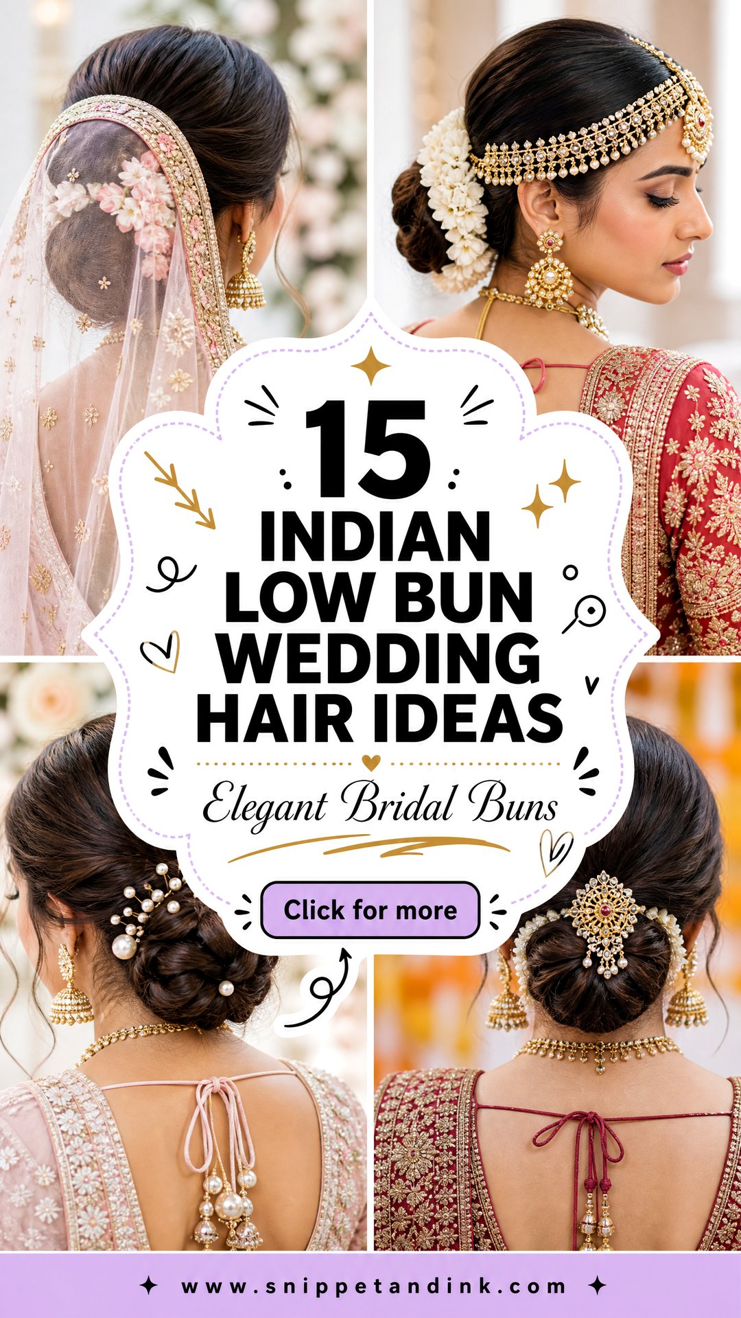 15 Indian Low Bun Wedding Hair Ideas Elegant Bridal Looks - 15 Indian Low Bun Wedding Hair Ideas: Elegant Bridal Looks