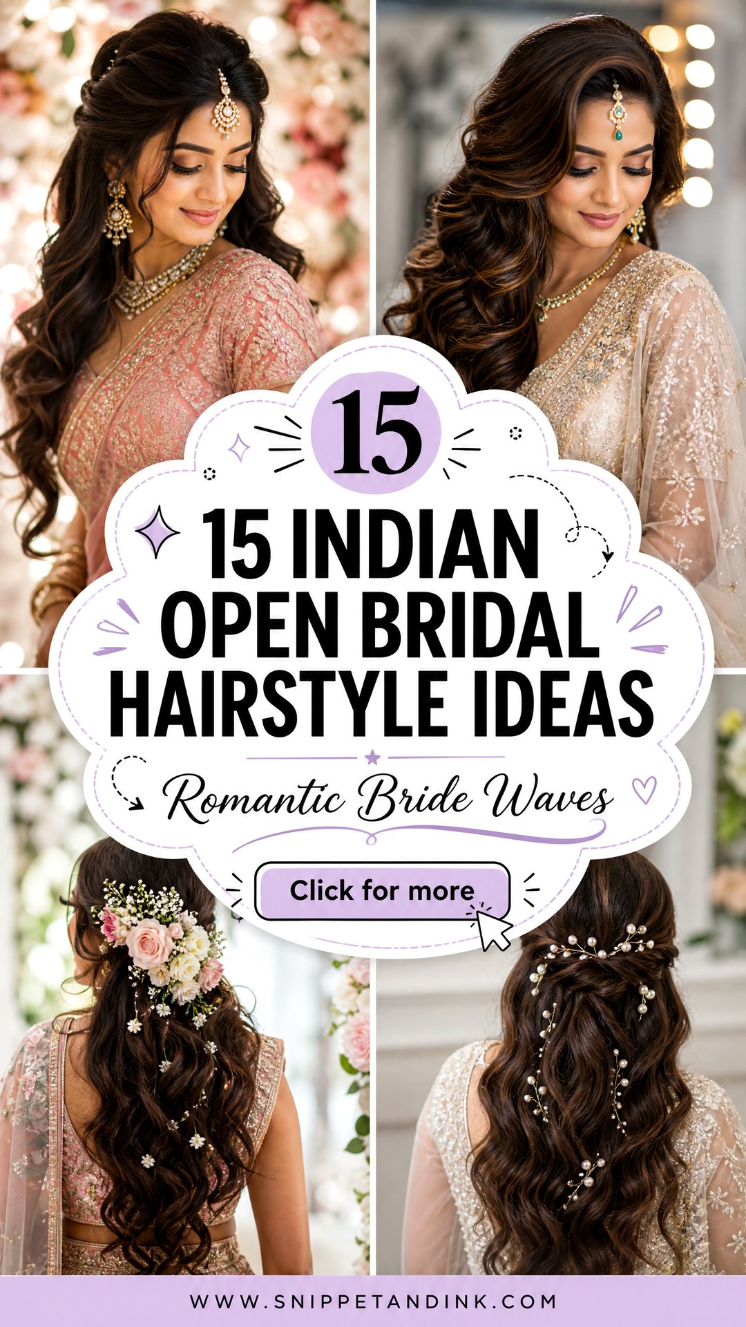 15 Indian Open Bridal Hairstyle Ideas Romantic Looks for Brides - 15 Indian Open Bridal Hairstyle Ideas: Romantic Looks for Brides