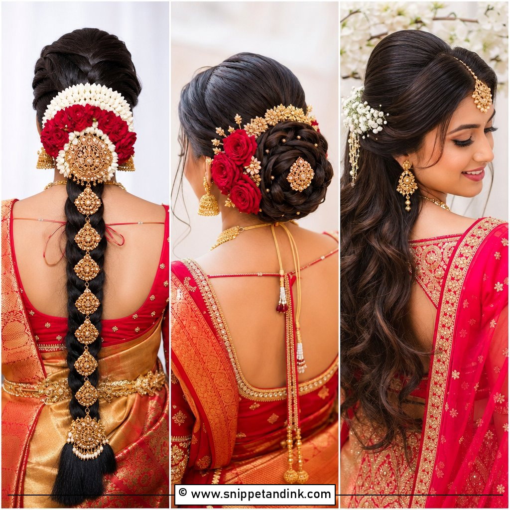 15 Indian Wedding Bridal Hair Ideas for Radiant Brides