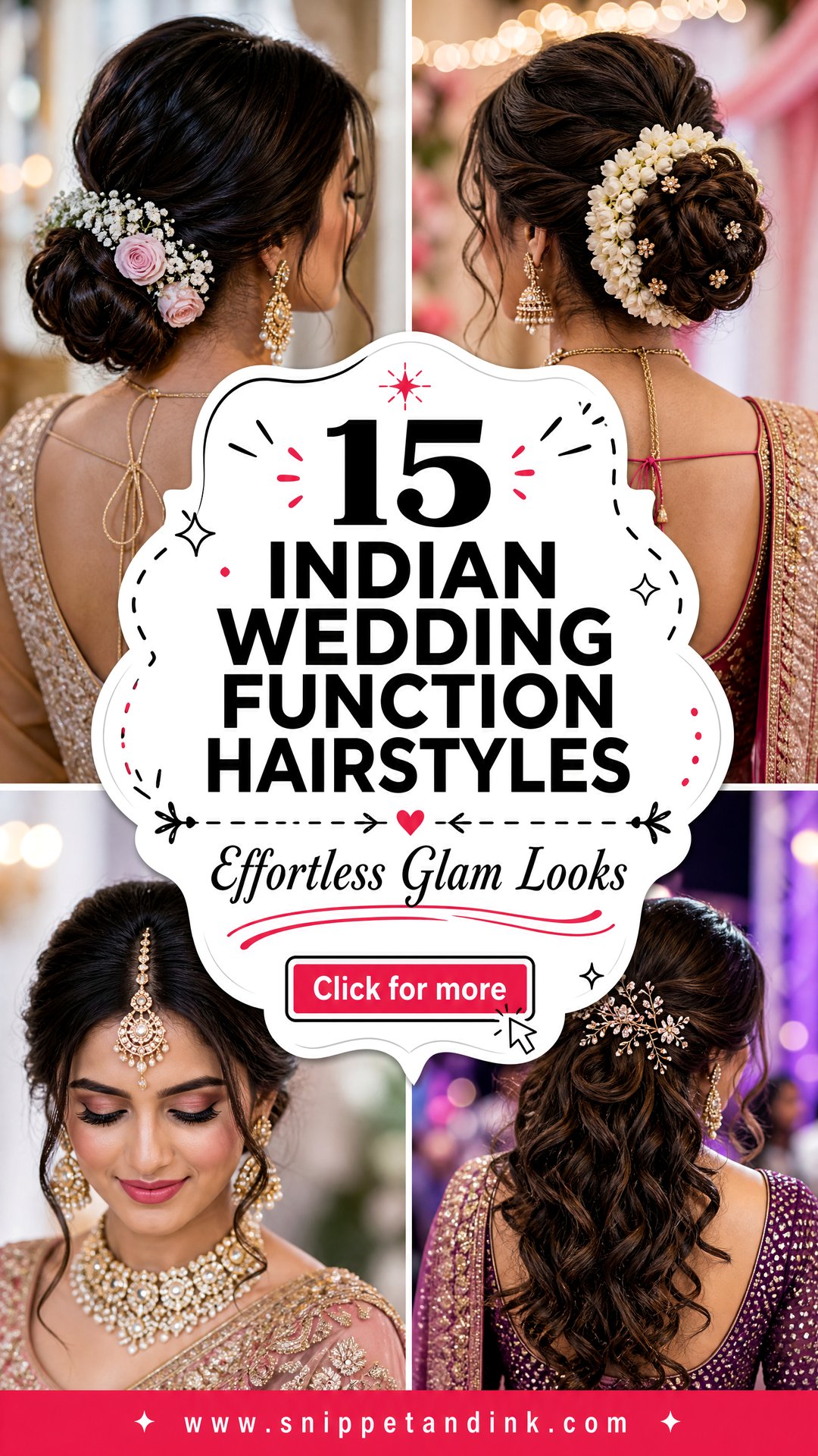 15 Indian Wedding Function Hairstyles for Effortless Glam - 15 Indian Wedding Function Hairstyles for Effortless Glam