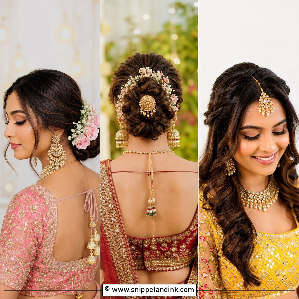 15 Indian Wedding Function Hairstyles for Effortless Glam