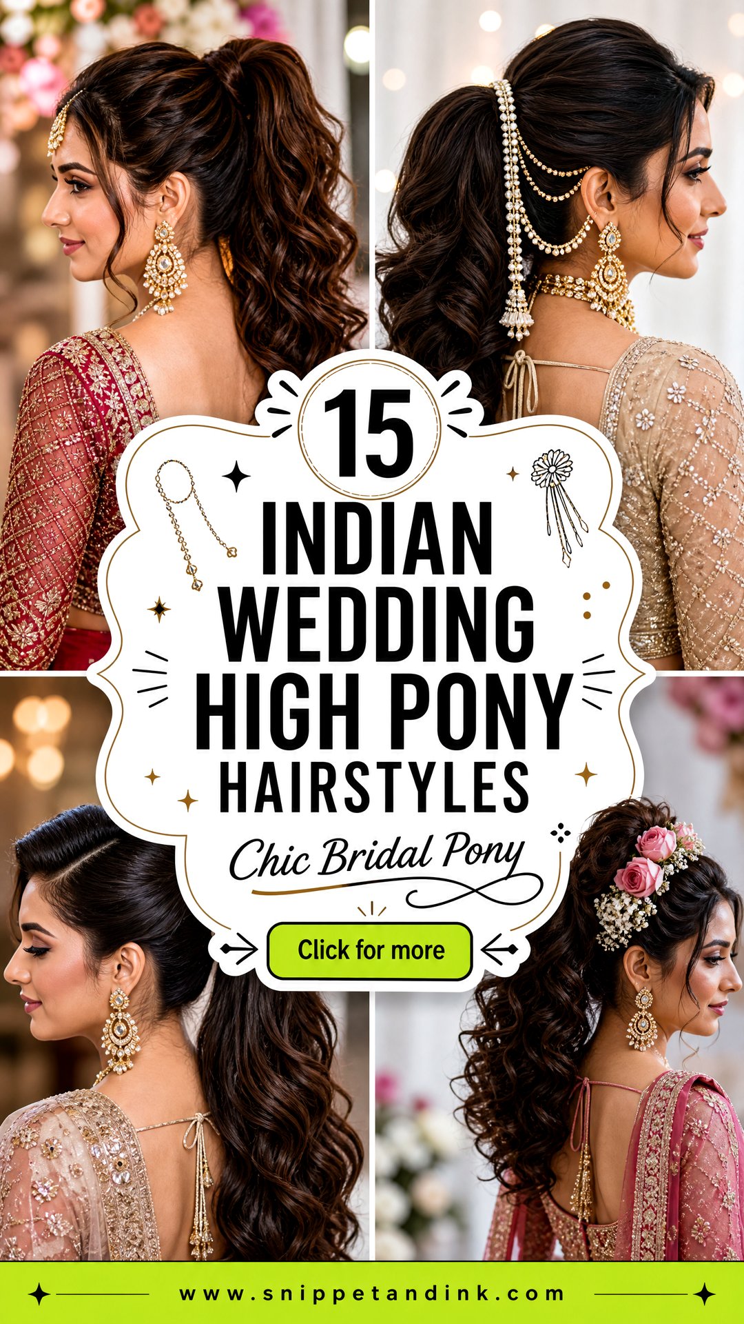 15 Indian Wedding High Pony Hairstyles for Chic Brides - 15 Indian Wedding High Pony Hairstyles for Chic Brides
