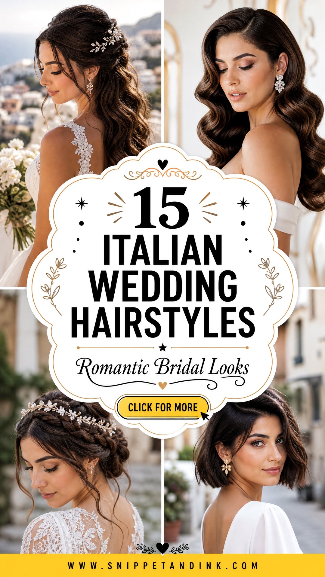 15 Italian Wedding Hairstyles for Romantic Bridal Looks - 15 Italian Wedding Hairstyles for Romantic Bridal Looks