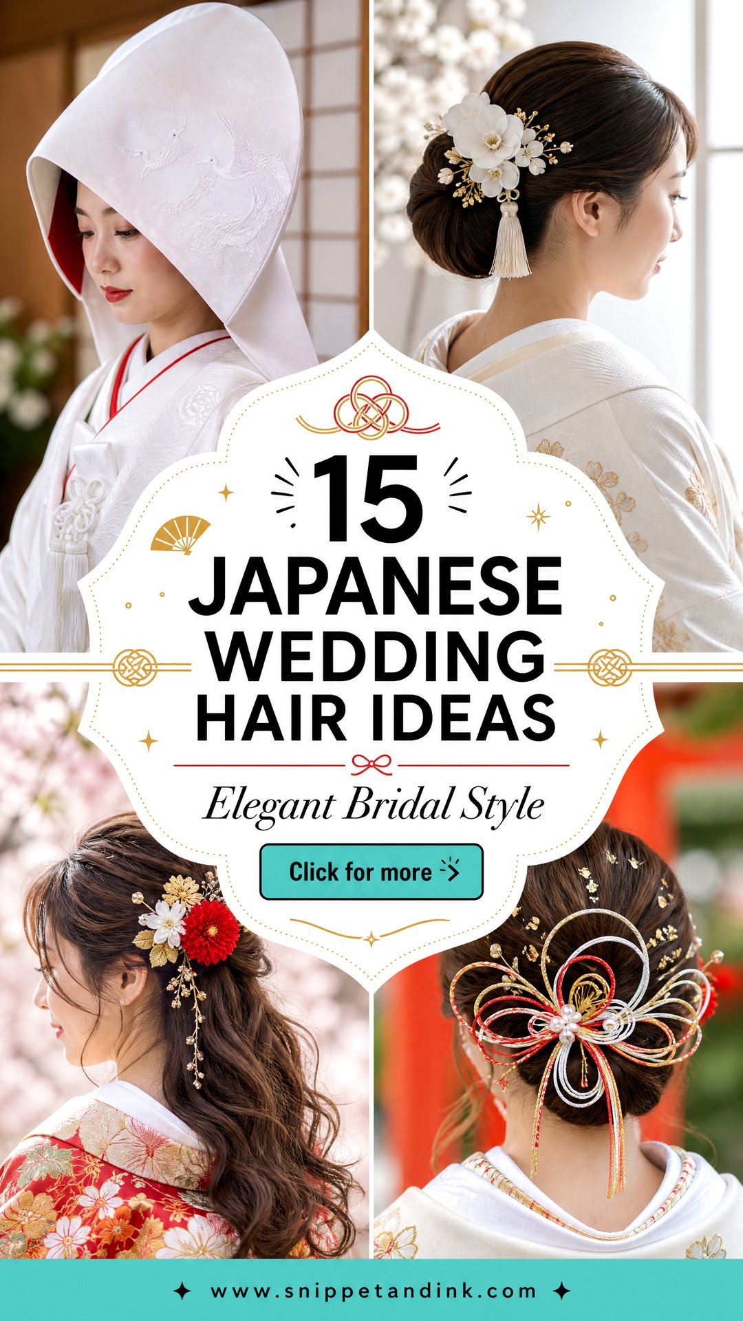 15 Japanese Wedding Hair Ideas for Elegant Bridal Style - 15 Japanese Wedding Hair Ideas for Elegant Bridal Style