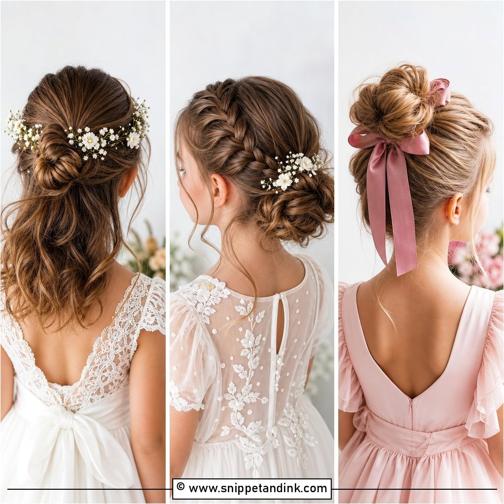 15 Kids Wedding Hair Updos for Cute Picture-Perfect Style