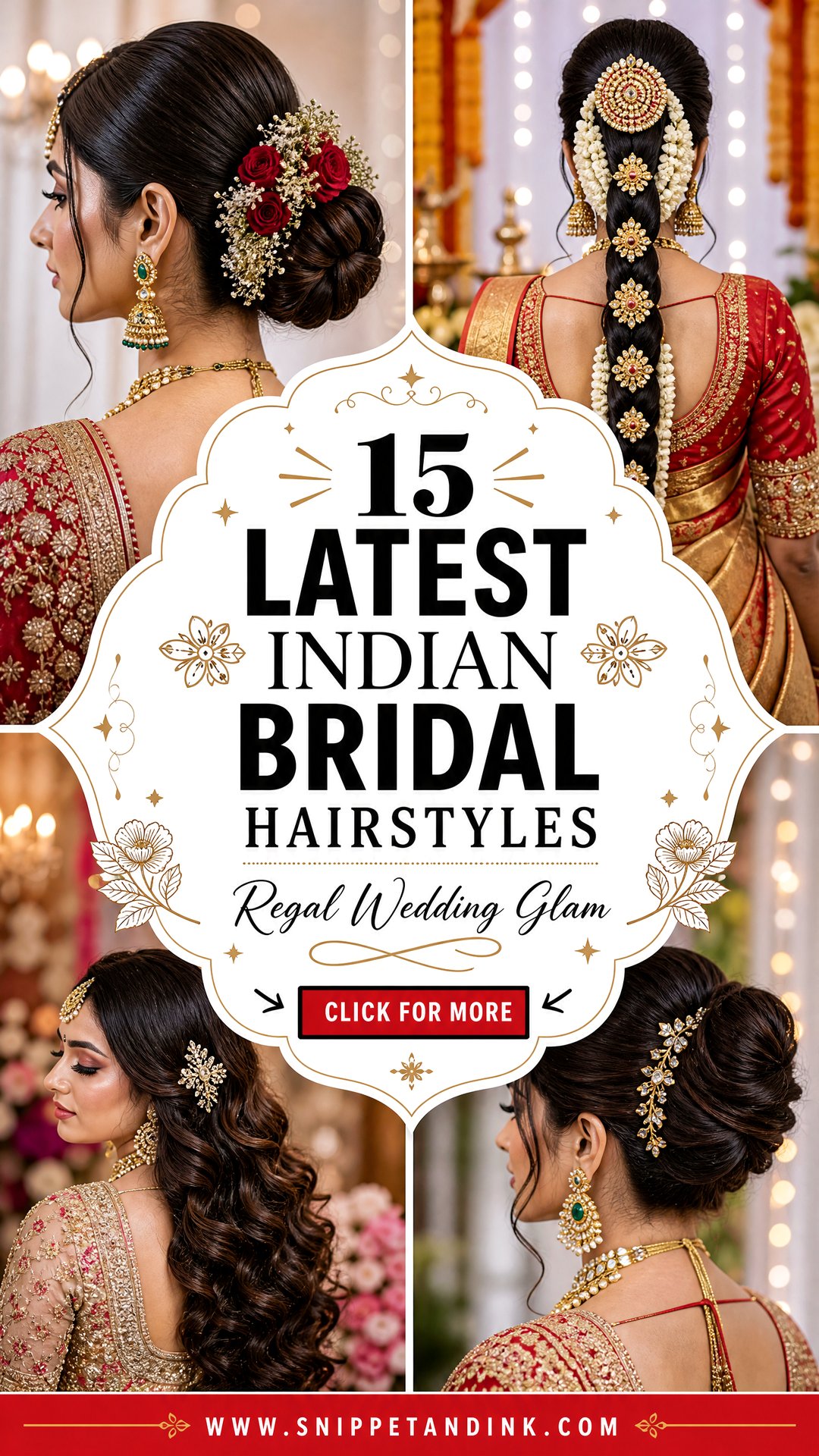15 Latest Indian Bridal Hairstyles for Regal Wedding Glam - 15 Latest Indian Bridal Hairstyles for Regal Wedding Glam