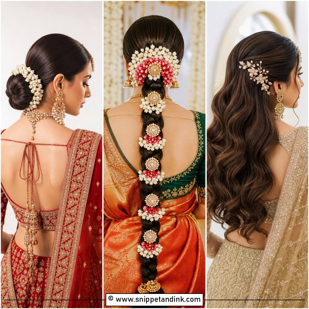 15 Latest Indian Bridal Hairstyles for Regal Wedding Glam