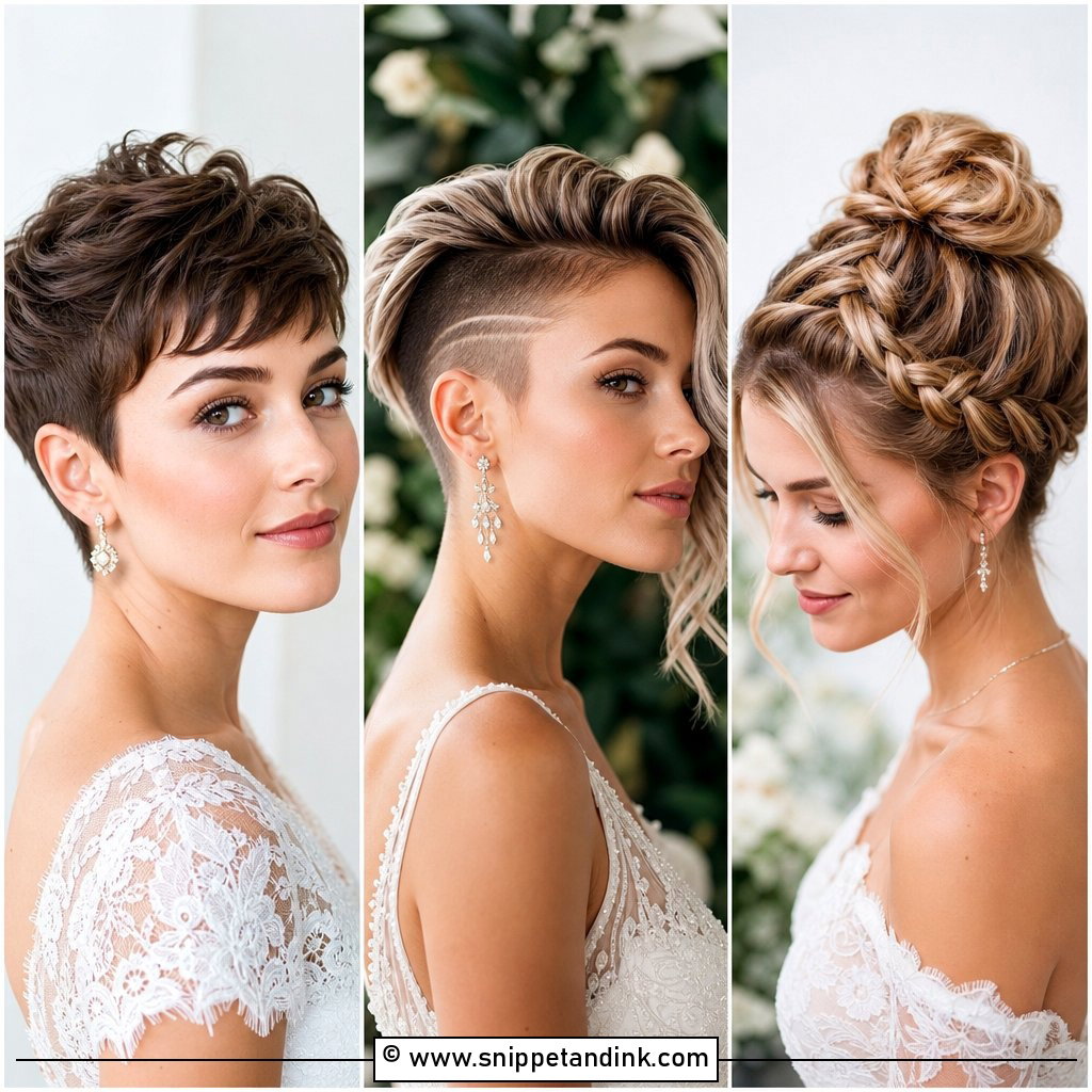 15 Lesbian Wedding Hairstyles for Stylish Romantic Brides
