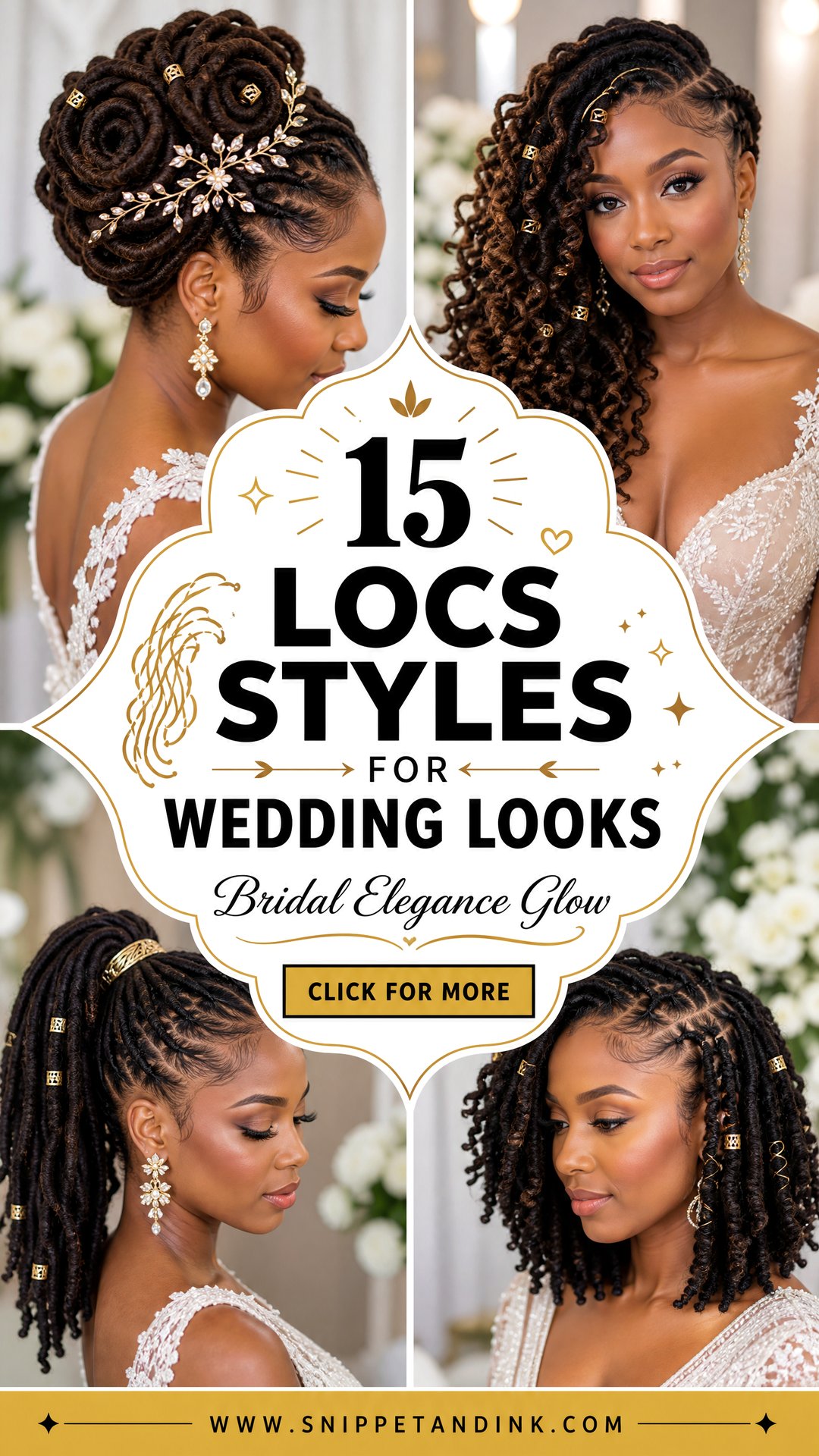 15 Locs Styles for Wedding Looks Full of Bridal Elegance - 15 Locs Styles for Wedding Looks Full of Bridal Elegance