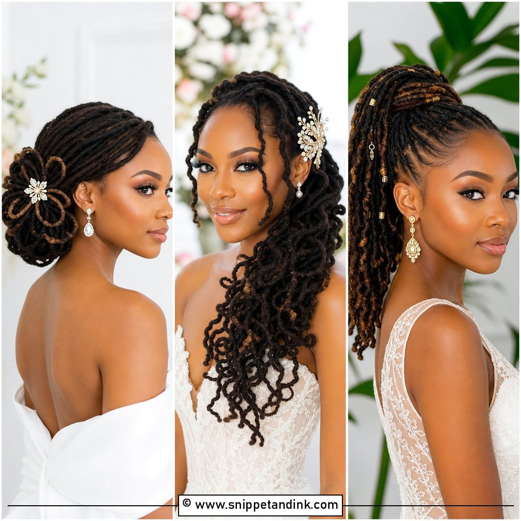 15 Locs Styles for Wedding Looks Full of Bridal Elegance