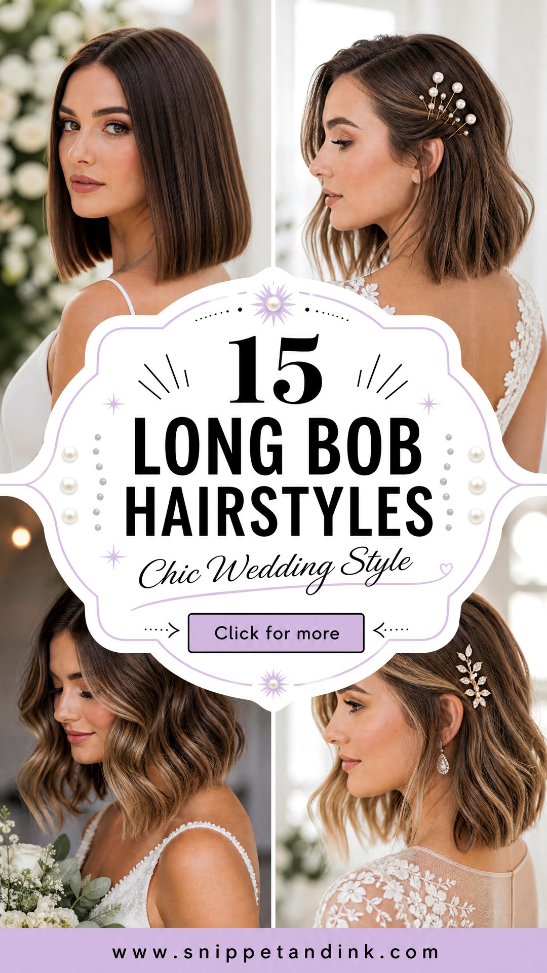 15 Long Bob Hairstyles for Wedding Guests and Brides - 15 Long Bob Hairstyles for Wedding Guests and Brides