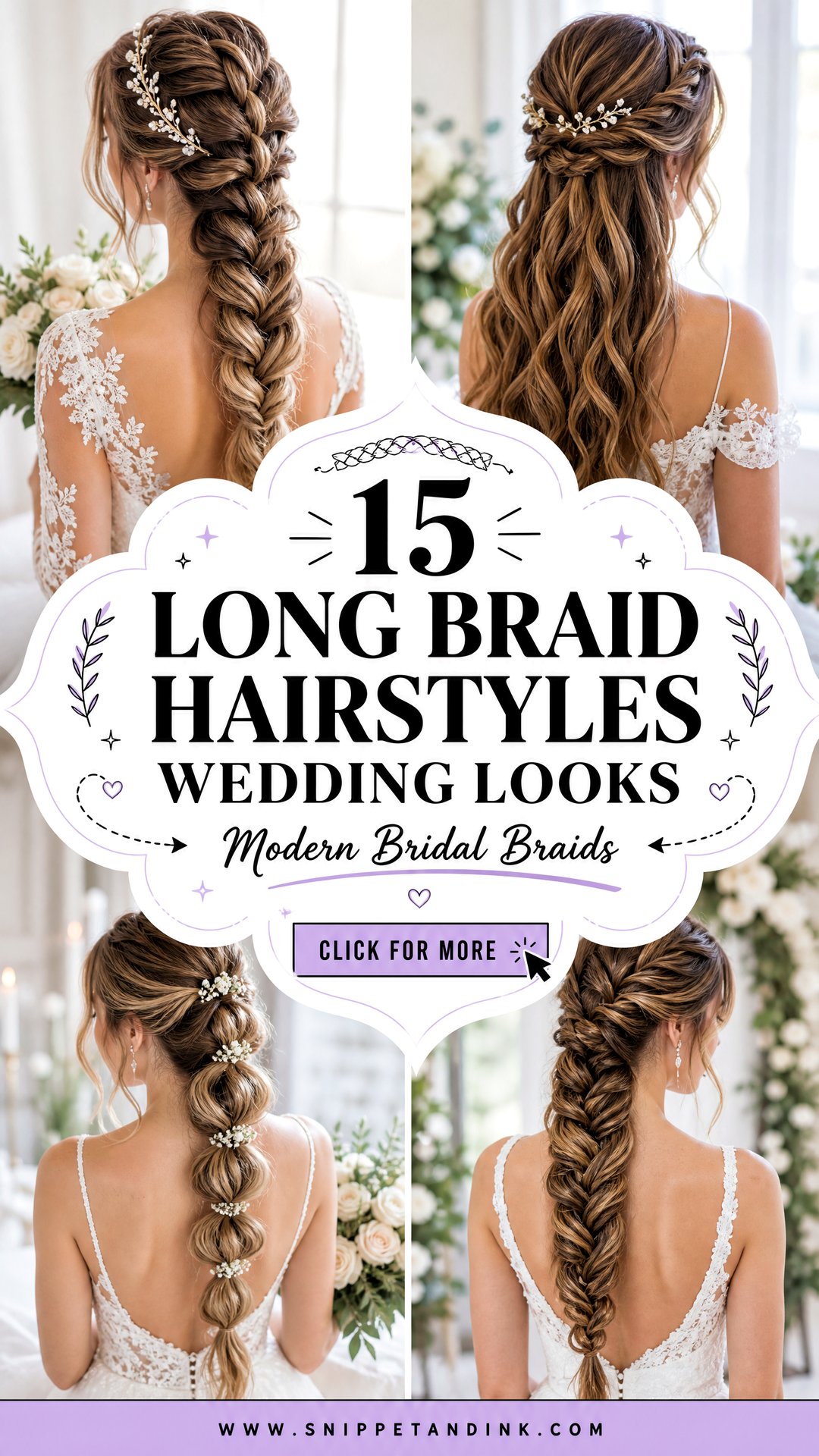 15 Long Braid Hairstyles Wedding Looks for Modern Brides - 15 Long Braid Hairstyles Wedding Looks for Modern Brides