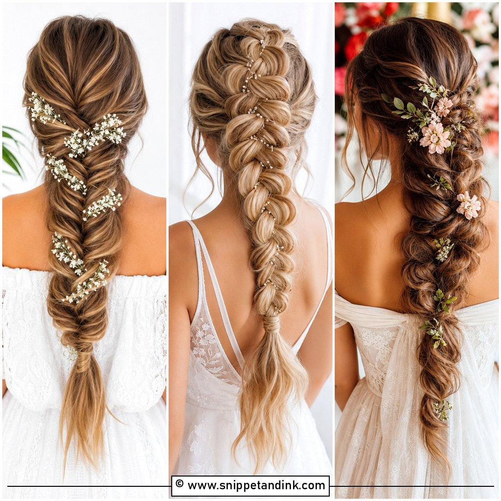 15 Long Braid Wedding Hair Ideas for Boho Bridal Beauty