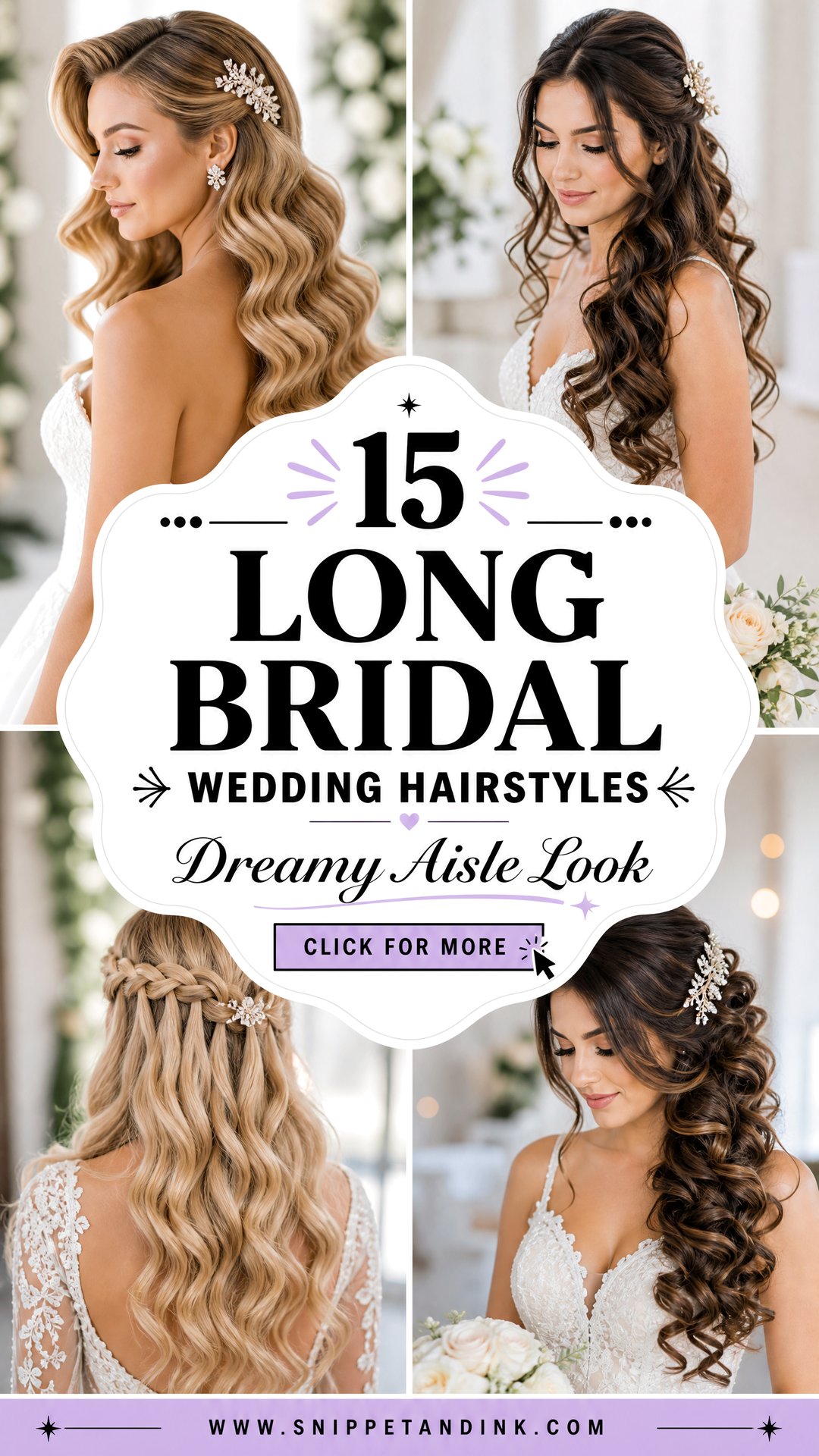 15 Long Bridal Wedding Hairstyles for a Dreamy Aisle Look - 15 Long Bridal Wedding Hairstyles for a Dreamy Aisle Look