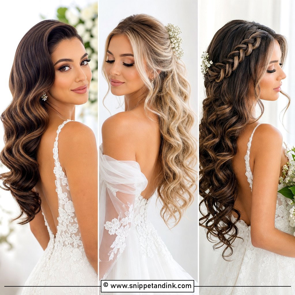15 Long Bridal Wedding Hairstyles for a Dreamy Aisle Look