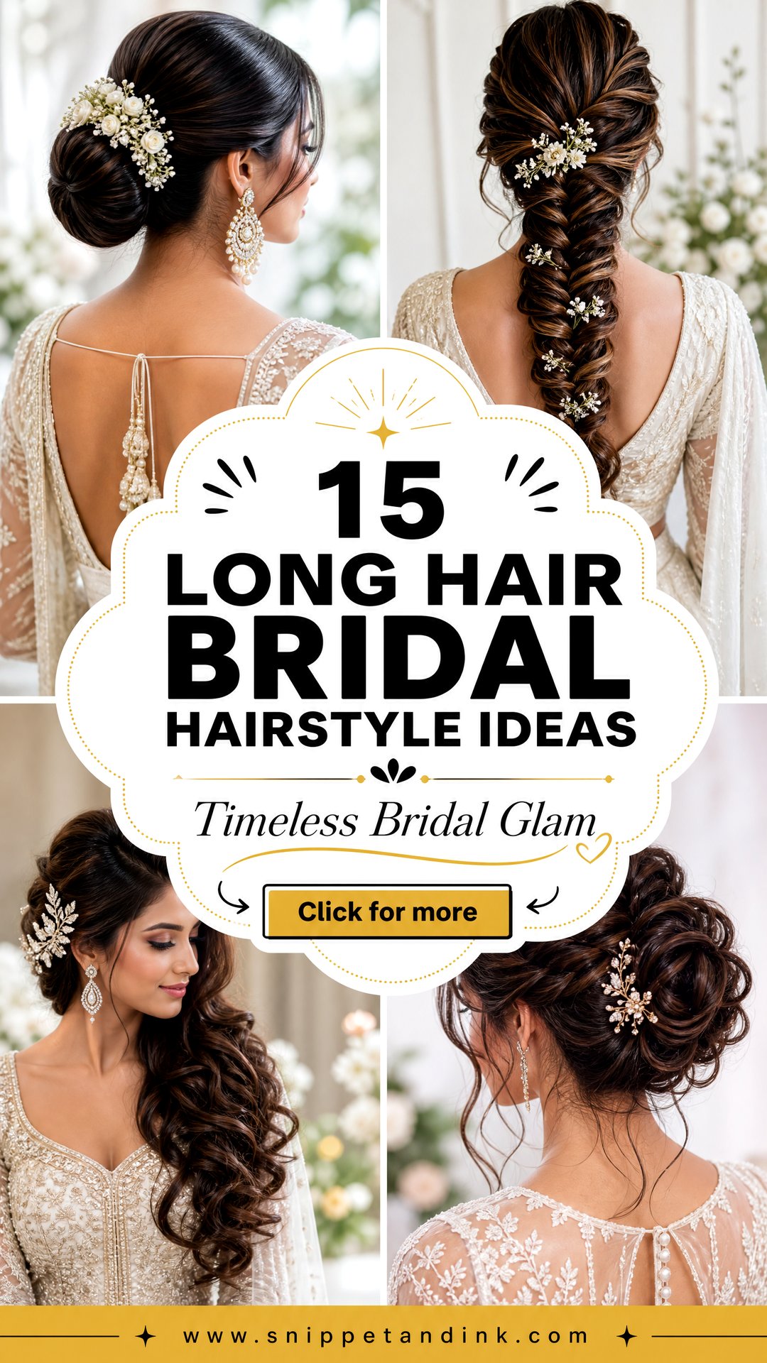 15 Long Hair Bridal Hairstyle Ideas for Timeless Glam - 15 Long Hair Bridal Hairstyle Ideas for Timeless Glam