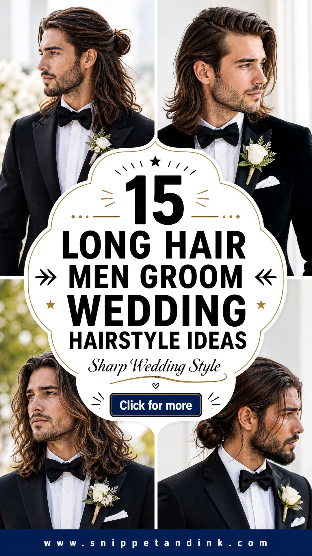 15 Long Hair Men Groom Wedding Hairstyle Ideas to Try - 15 Long Hair Men Groom Wedding Hairstyle Ideas to Try