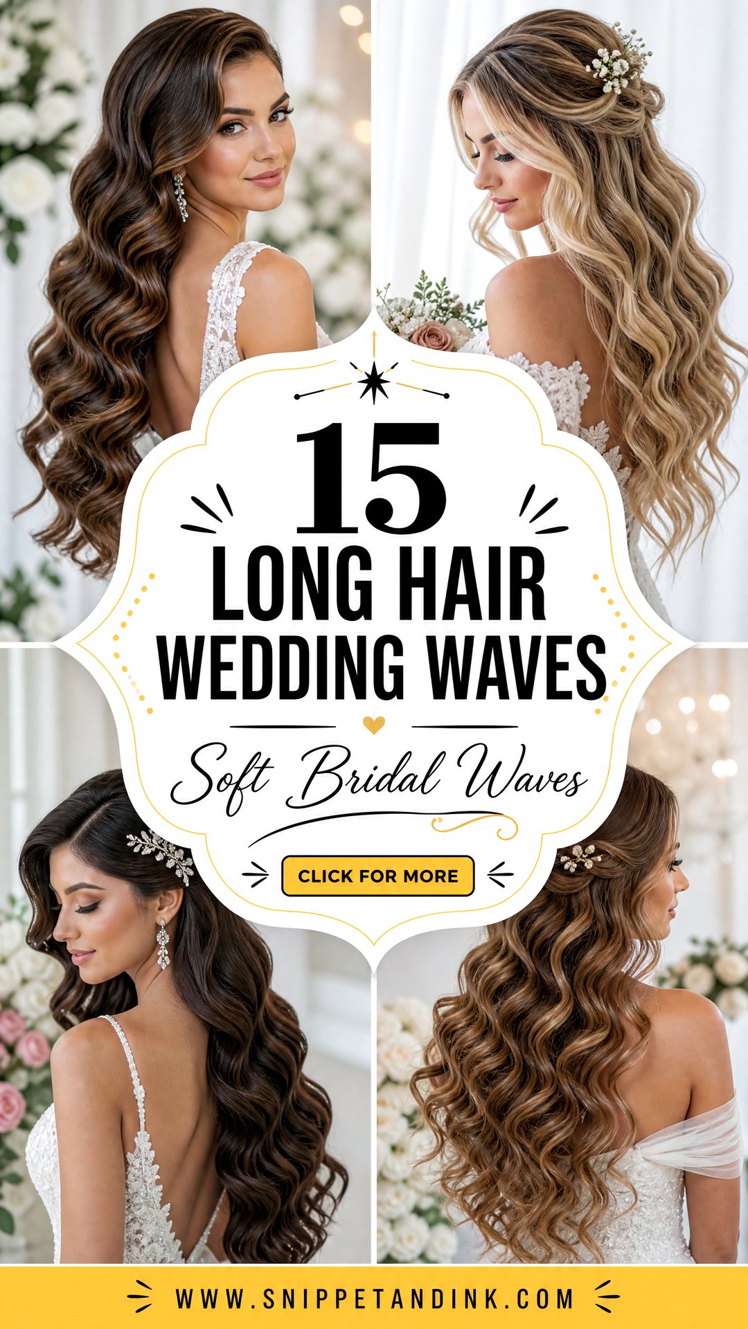 15 Long Hair Wedding Waves for Soft Bridal Glam - 15 Long Hair Wedding Waves for Soft Bridal Glam
