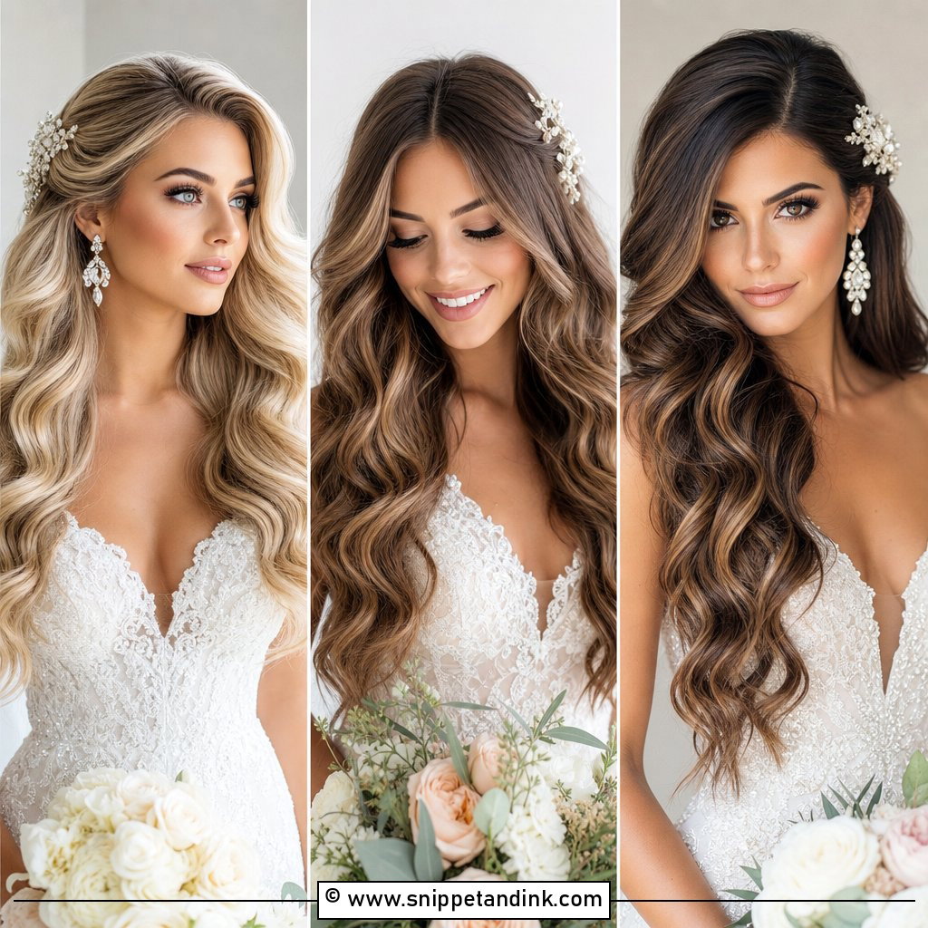15 Long Hair Wedding Waves for Soft Bridal Glam