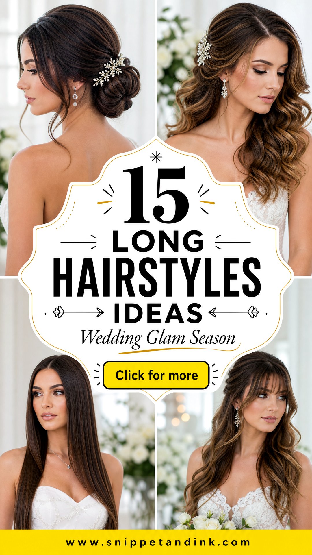 15 Long Hairstyles Ideas for Wedding Glam This Season - 15 Long Hairstyles Ideas for Wedding Glam This Season