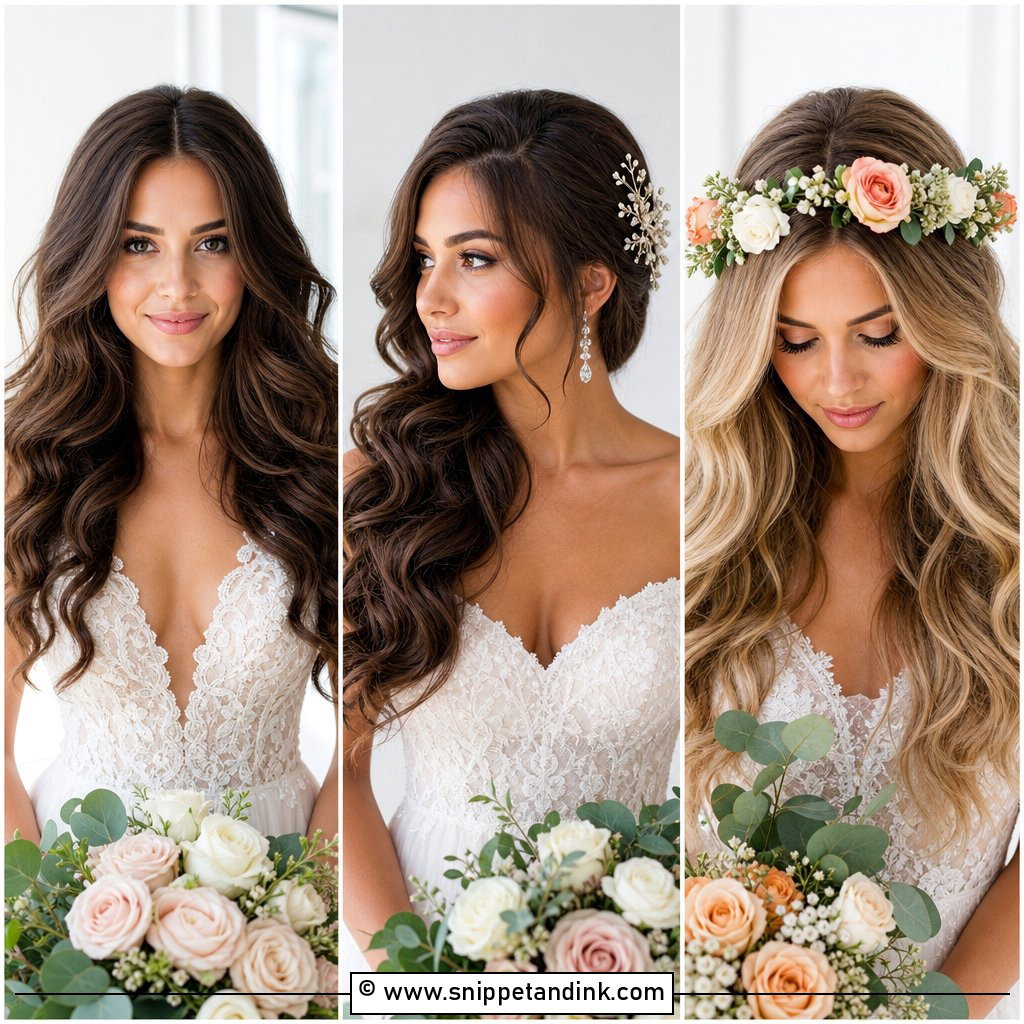 15 Loose Curls Bridal Hair Ideas for Soft Wedding Glam