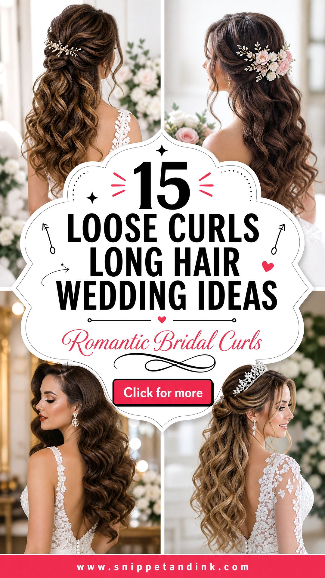 15 Loose Curls Long Hair Wedding Ideas for Romantic Brides - 15 Loose Curls Long Hair Wedding Ideas for Romantic Brides